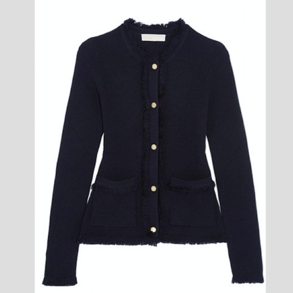 Michael Kors Sweaters - Michael Kors Fringe Merino Wool Cardigan
